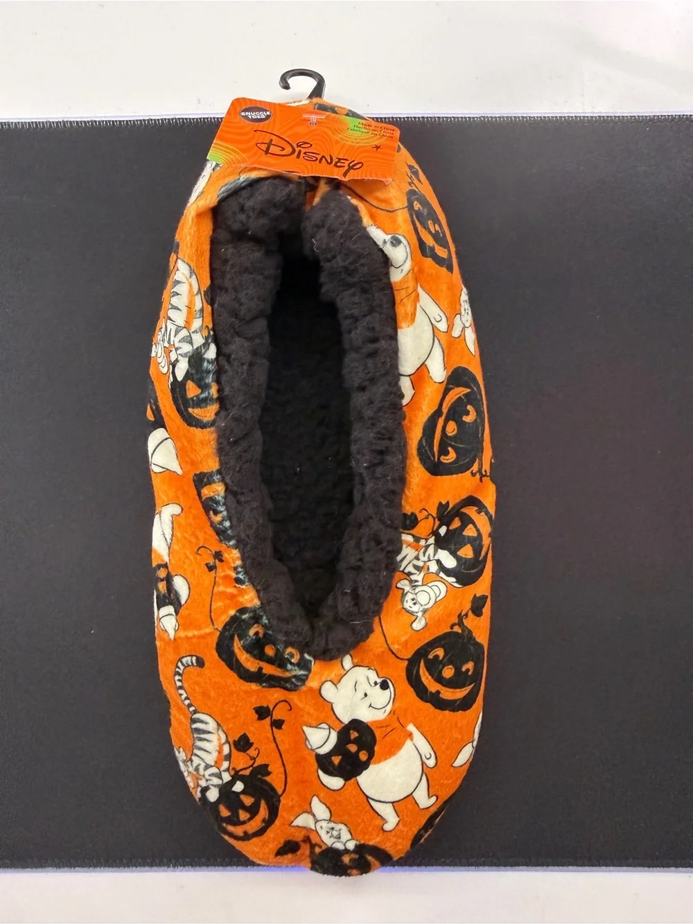 Disney Winnie The Pooh Womens 4-10 Halloween Slipper Sock Slippers with Grips